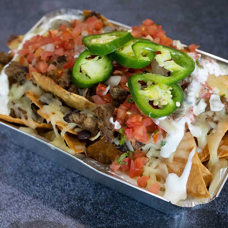 Loaded nachos from the City Tamale menu