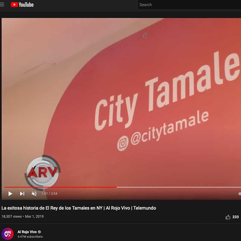 Telemundo video feature about City Tamale